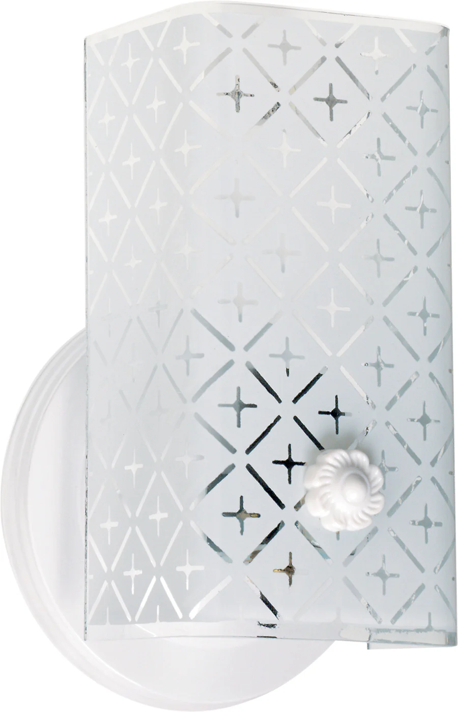 1-Light 7" Wall Mounted Vanity & Wall Light Fixture in White Finish