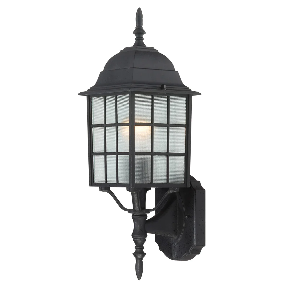 Nuvo 1-Light 100w 18" Wall Fixtures w/ Frosted Glass in Textured Black Finish