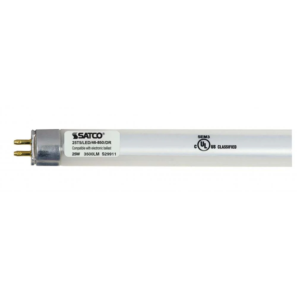 10Pk - Satco 25w 46-in LED T5 3500Lm 5000K Natural Light - Ballast dependent