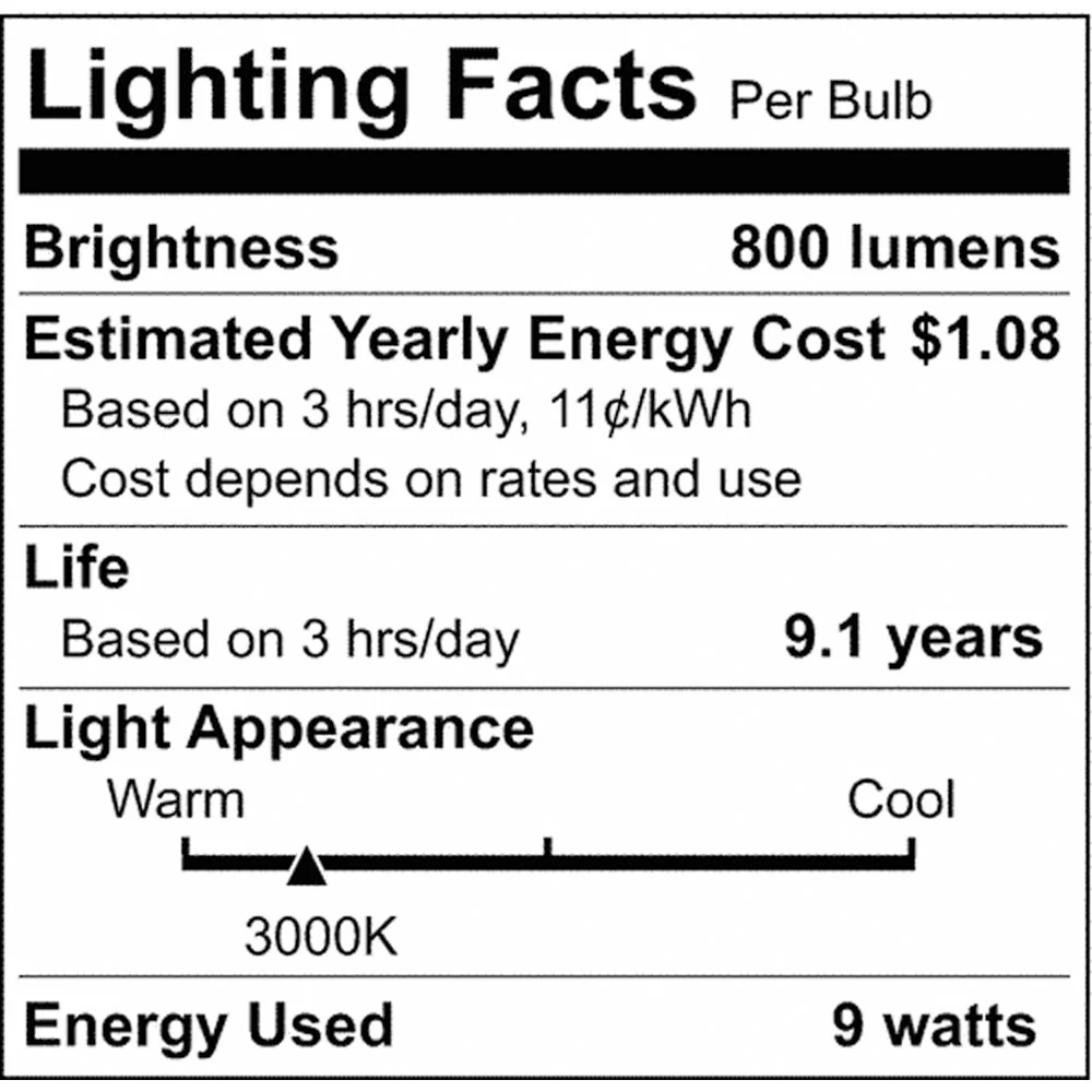 10Pk - Satco 9w 120v A19 LED Light Bulb 3000k E26 Medium base - 60w-equiv - Image 3