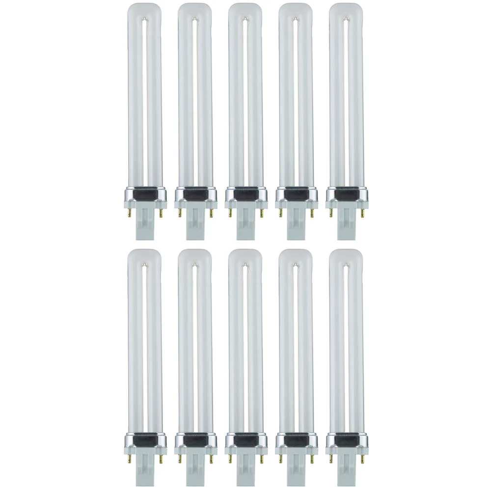 10Pk - Sunlite 13W 3500K 2-Pin U Shaped PL CFL Twin Tube Plugin GX23 Base Bulb