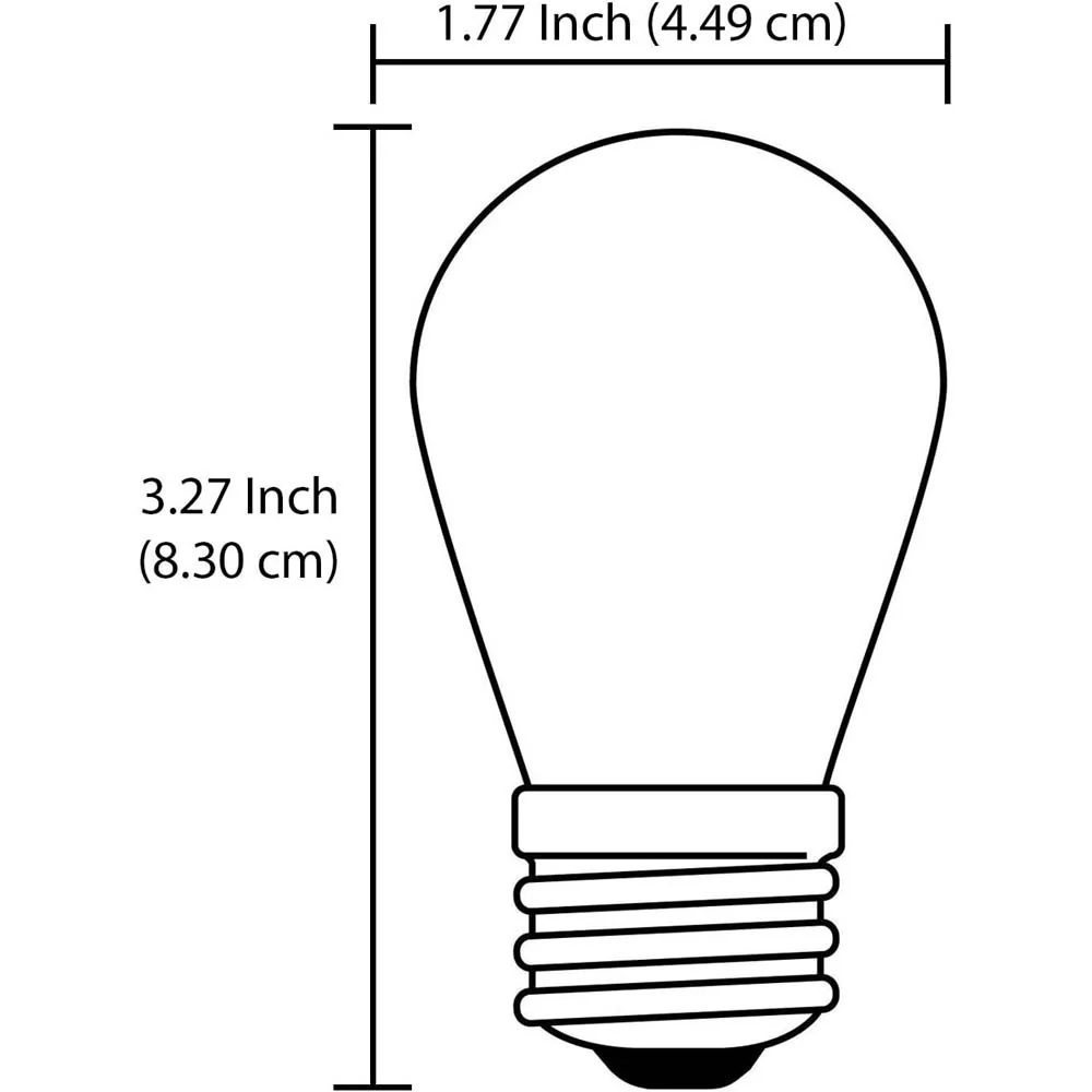 12Pk - Sunlite 11w S14 Incandescent E26 Base Dimmable Yellow Colored String Bulb - Image 6