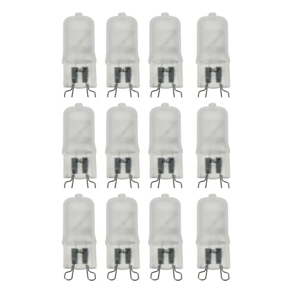 12Pk - Sunlite 40w T3.5 Bi-Pin G9 Base 3200K Frosted Halogen Incandescent Bulb