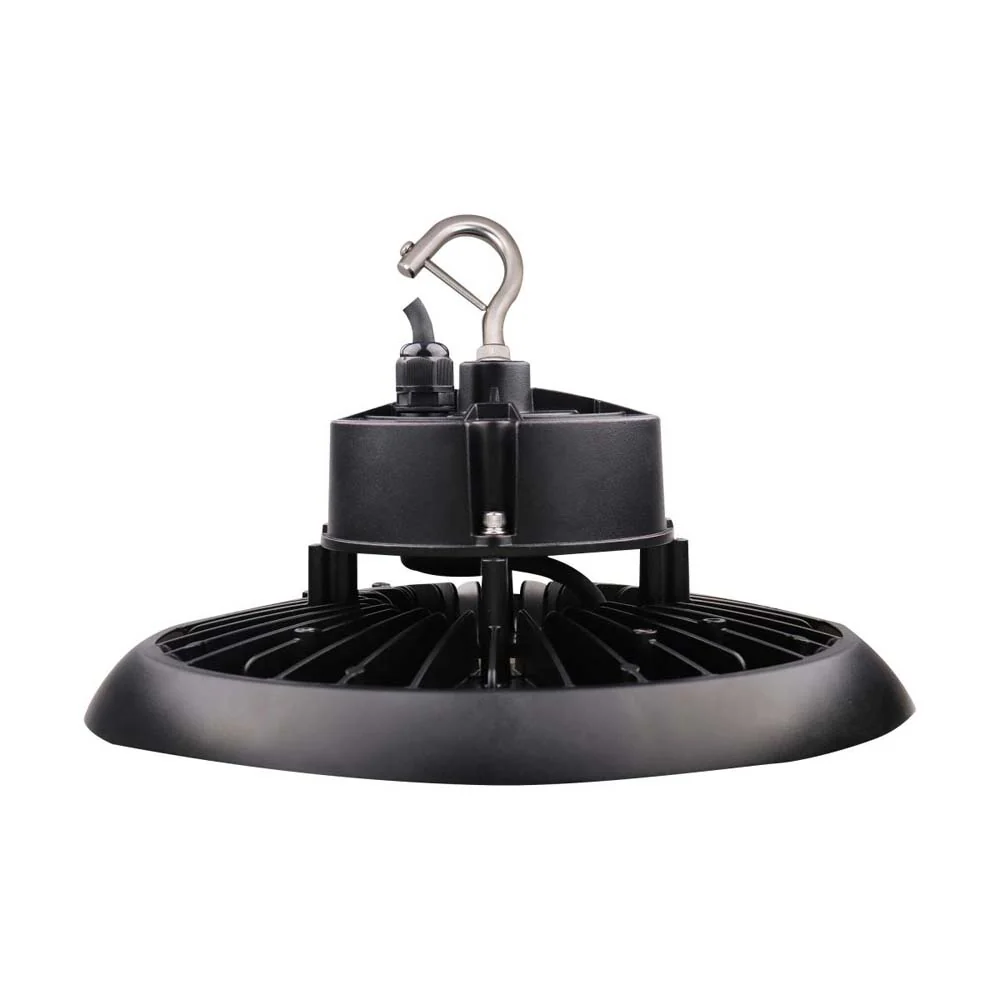 150W UFO LED High Bay 21000 Lumens 4000K 277-480v 0-10V Dimmable Black Finish - Image 2