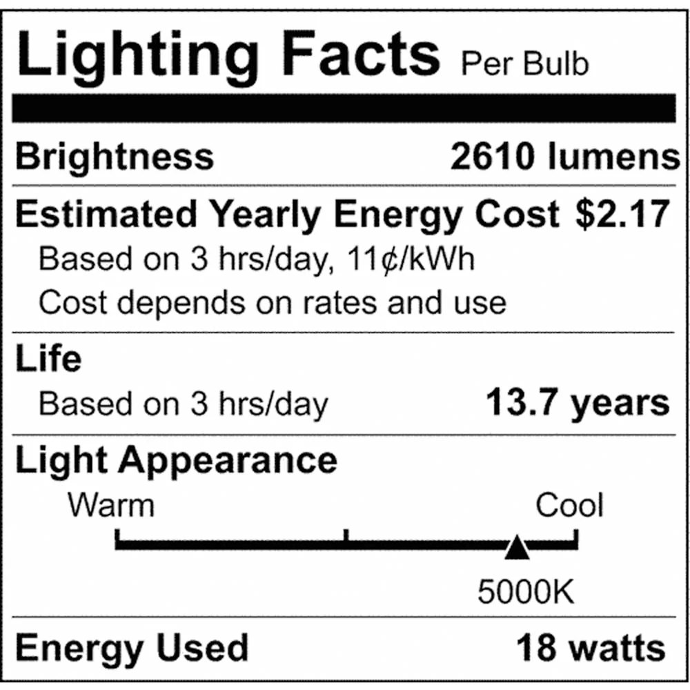 18.5W A21 LED Frost Finish Medium base Natural Light 5000K 120v - 150W equiv - Image 4