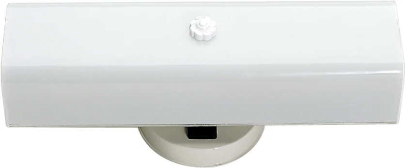 2 Light - 14" - Vanity - w/White "U" Channel Glass w/Conv Outlet