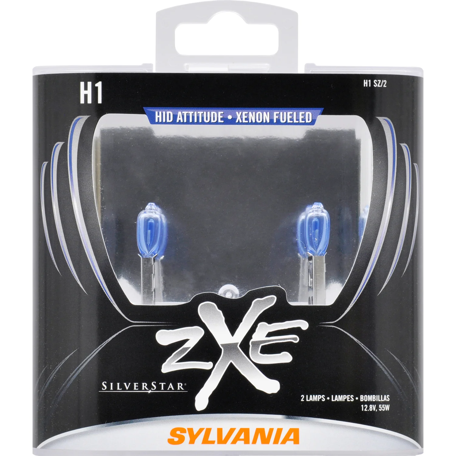 2-PK SYLVANIA H1 SilverStar zXe High Performance Halogen Headlight Bulb