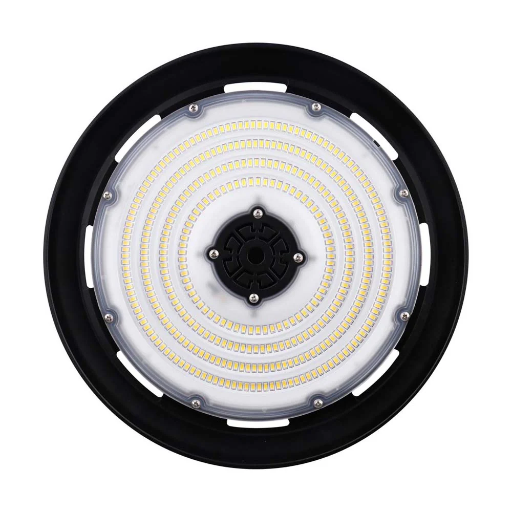200W UFO LED High Bay 28000 Lumens 4000K 120-277v 0-10V Dimmable Black Finish - Image 3
