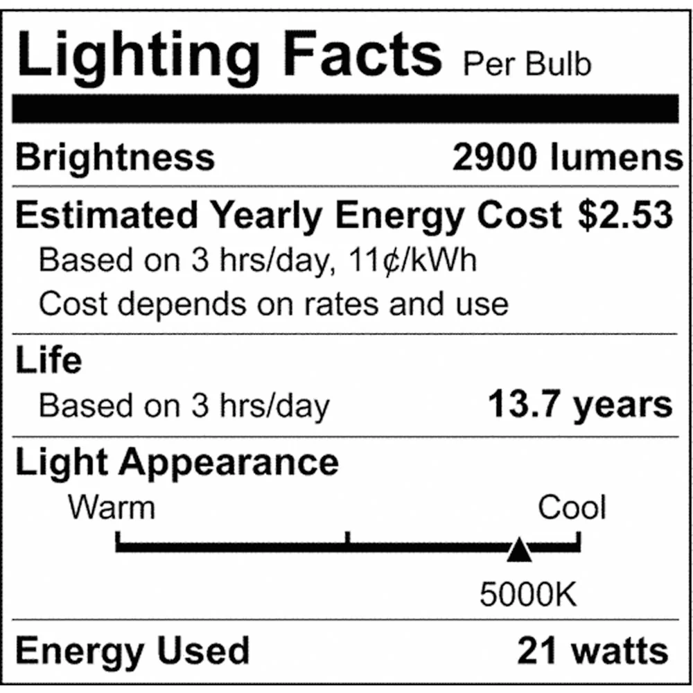 21W A23 LED Frost Finish Medium base Cool White 5000K 120v - 200W equiv - Image 9