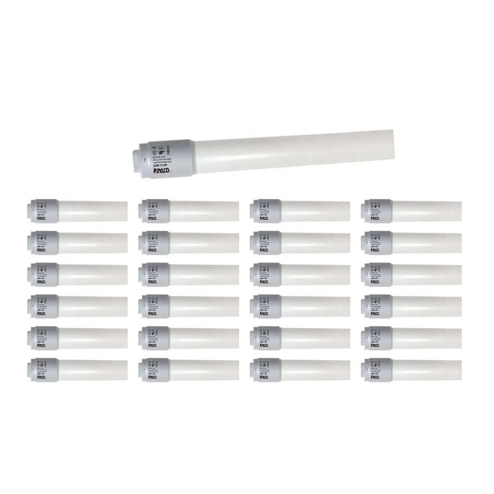 25Pk - 18W 48-in T8 LED 4000K Recessed Double Contact base 2500Lm Ballast Bypass