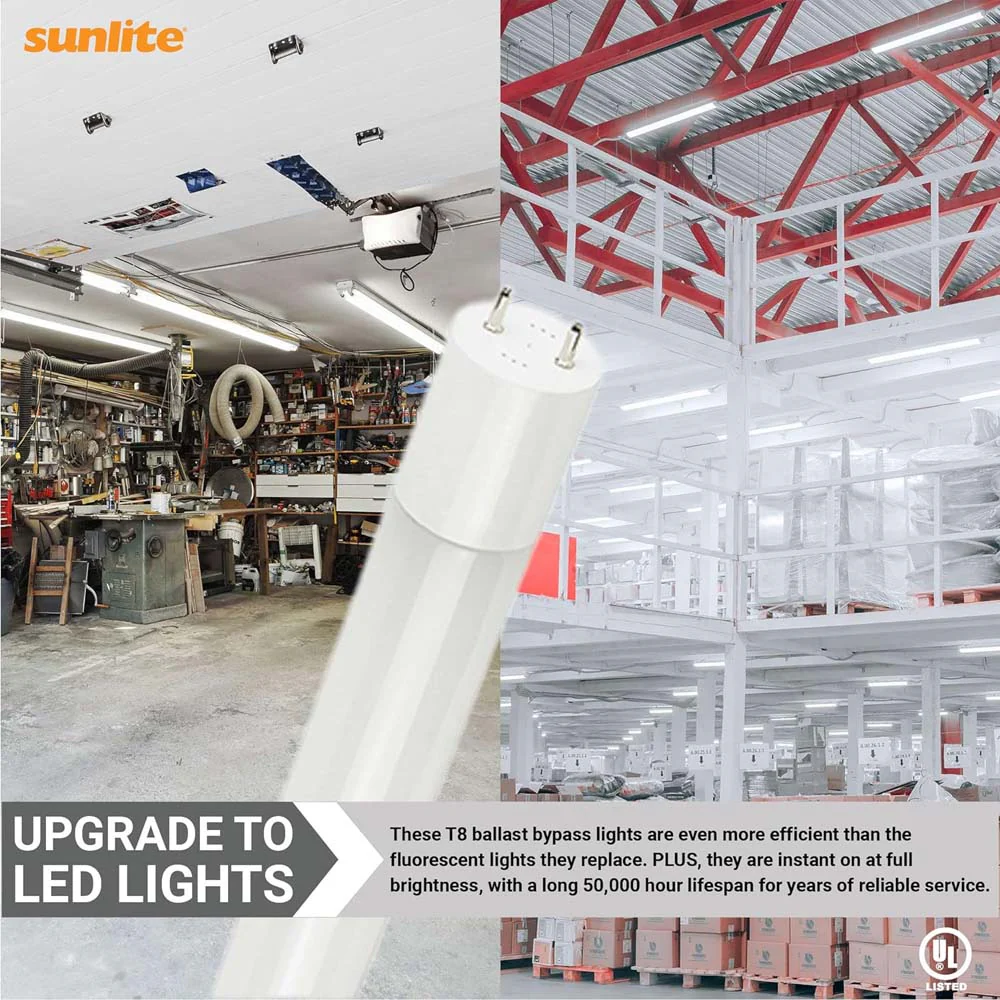 25Pk - Sunlite 10w LED T8 36-in G13 Bi-Pin Base 4000K Plug and Play Light Tube - Image 5