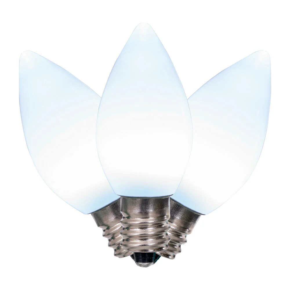25Pk - Vickerman .6W C7 Ceramic LED Cool White Light Bulb 120v - Image 2