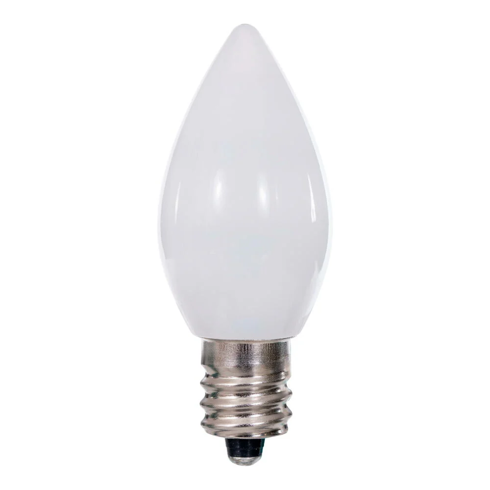 25Pk - Vickerman .6W C7 Ceramic LED Cool White Twinkle Light Bulb 120v - Image 3
