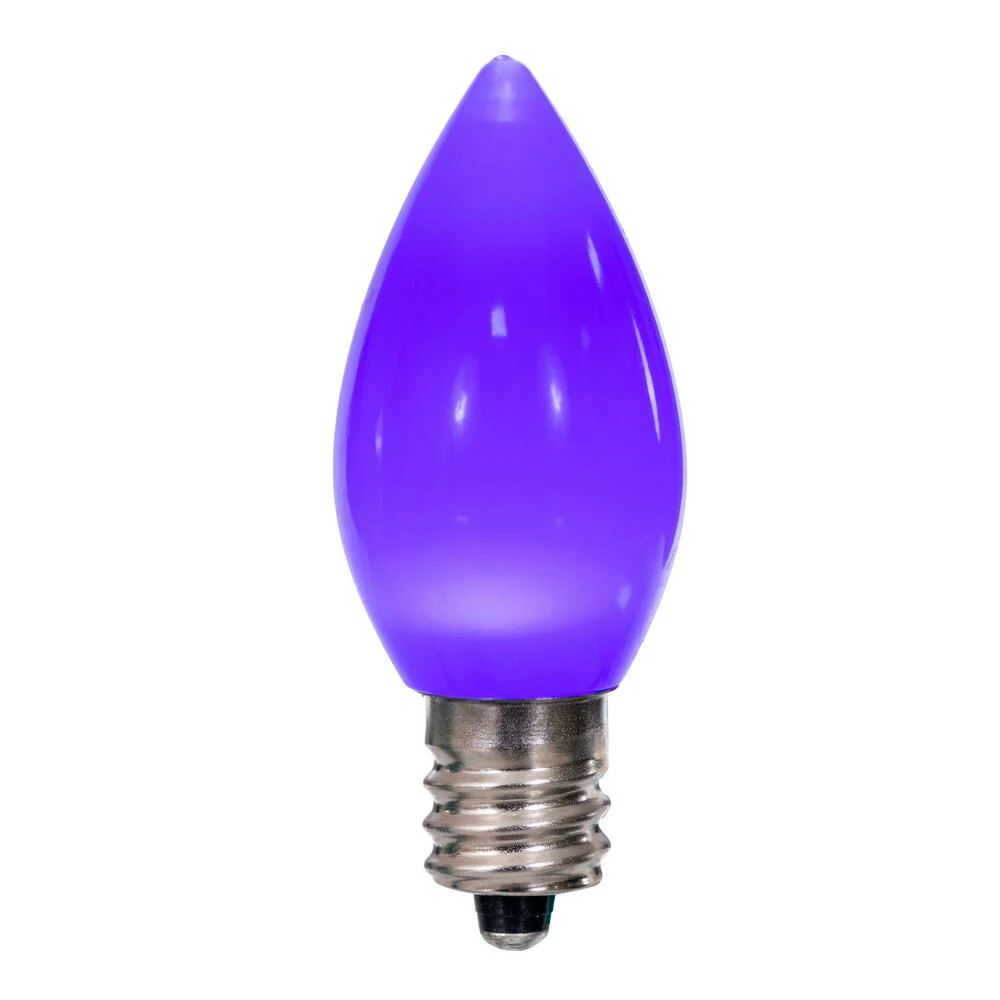 25Pk - Vickerman .6W C7 Ceramic LED Purple 3 diodes Light Bulb 120v