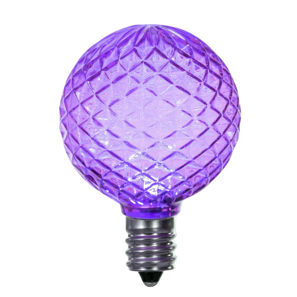 25Pk - Vickerman Purple Faceted G40 LED Replacement Bulb