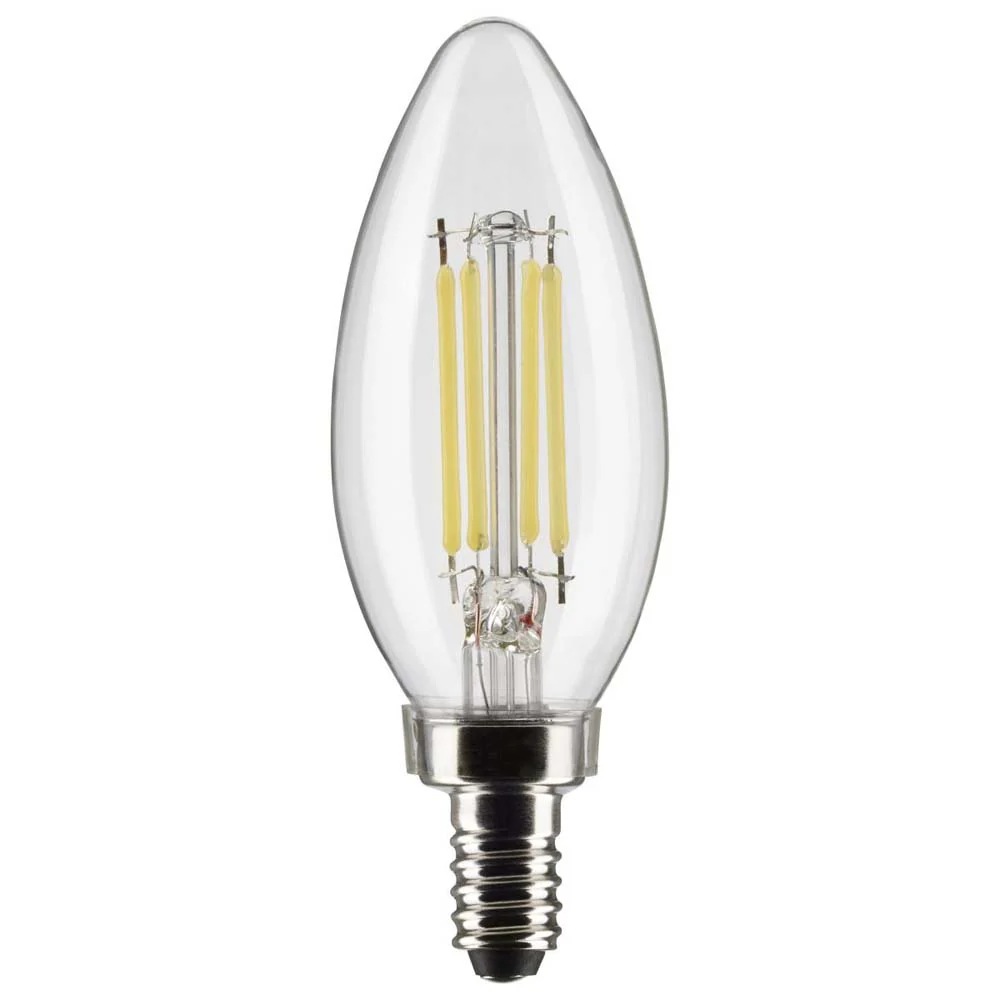 2Pk - 5.5W B11 LED Clear Candelabra Base 2700K 500 Lumens 120v