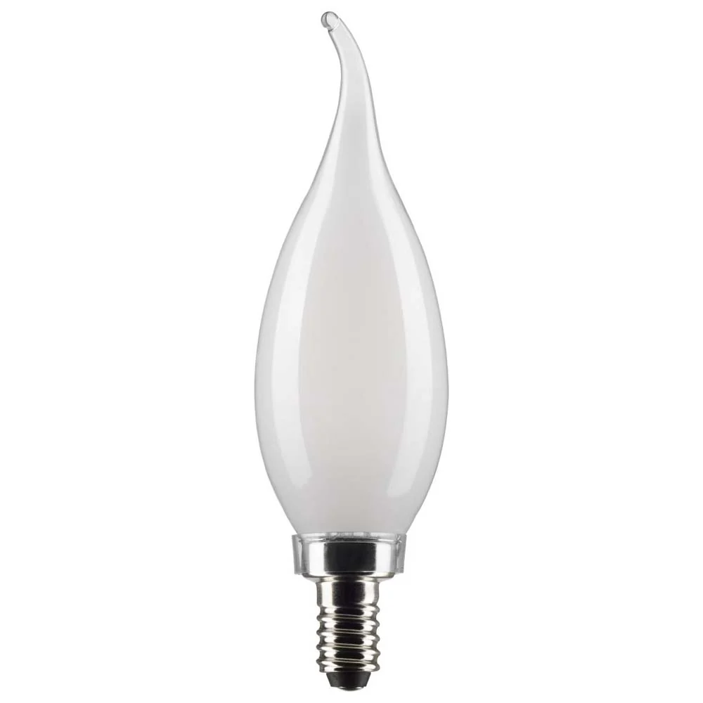 2Pk - 5.5W CA10 LED Frosted Candelabra Base 2700K 500 Lumens 120v