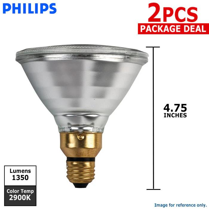 2Pk - Philips 419417 - 72w PAR38 Flood FL25 Halogen Bulb - 90w Replacement - Image 3