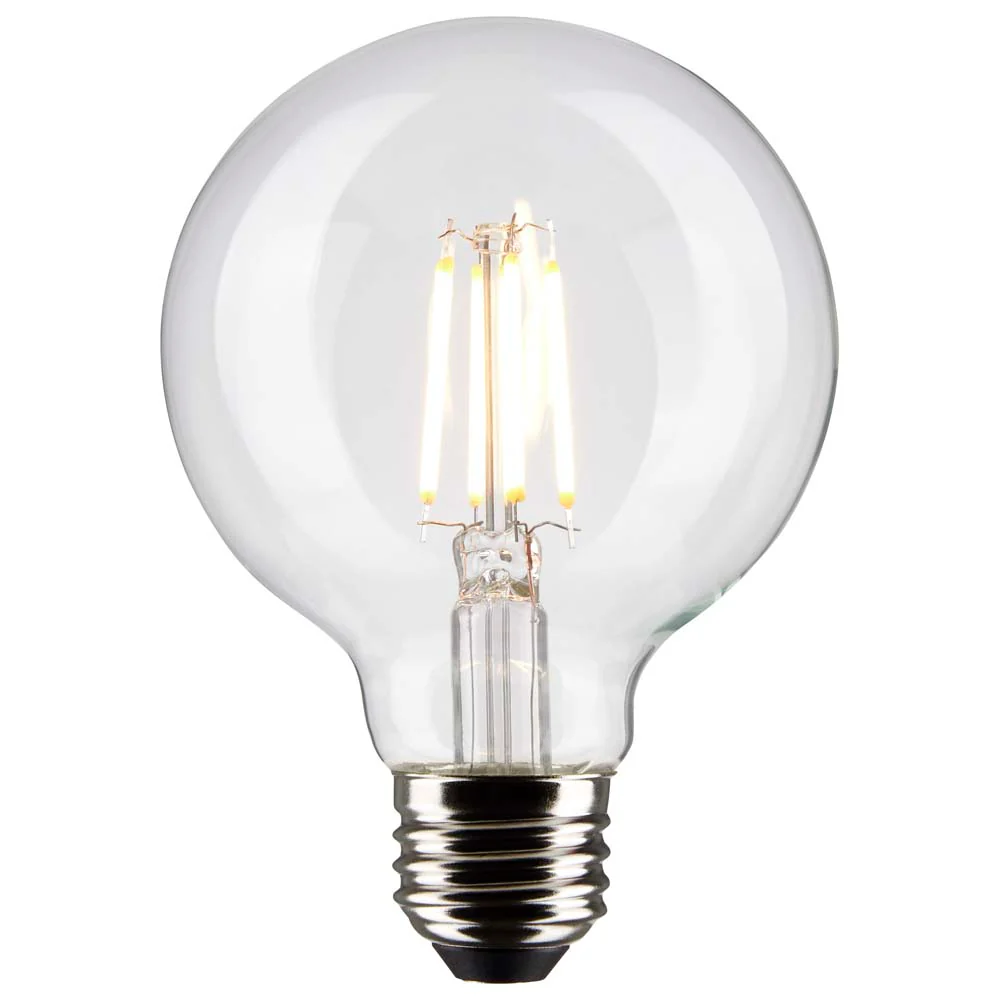2Pk - Satco 6w G25 Globe Filament LED 3000K Medium Base Dimmable - 60w equiv - Image 3