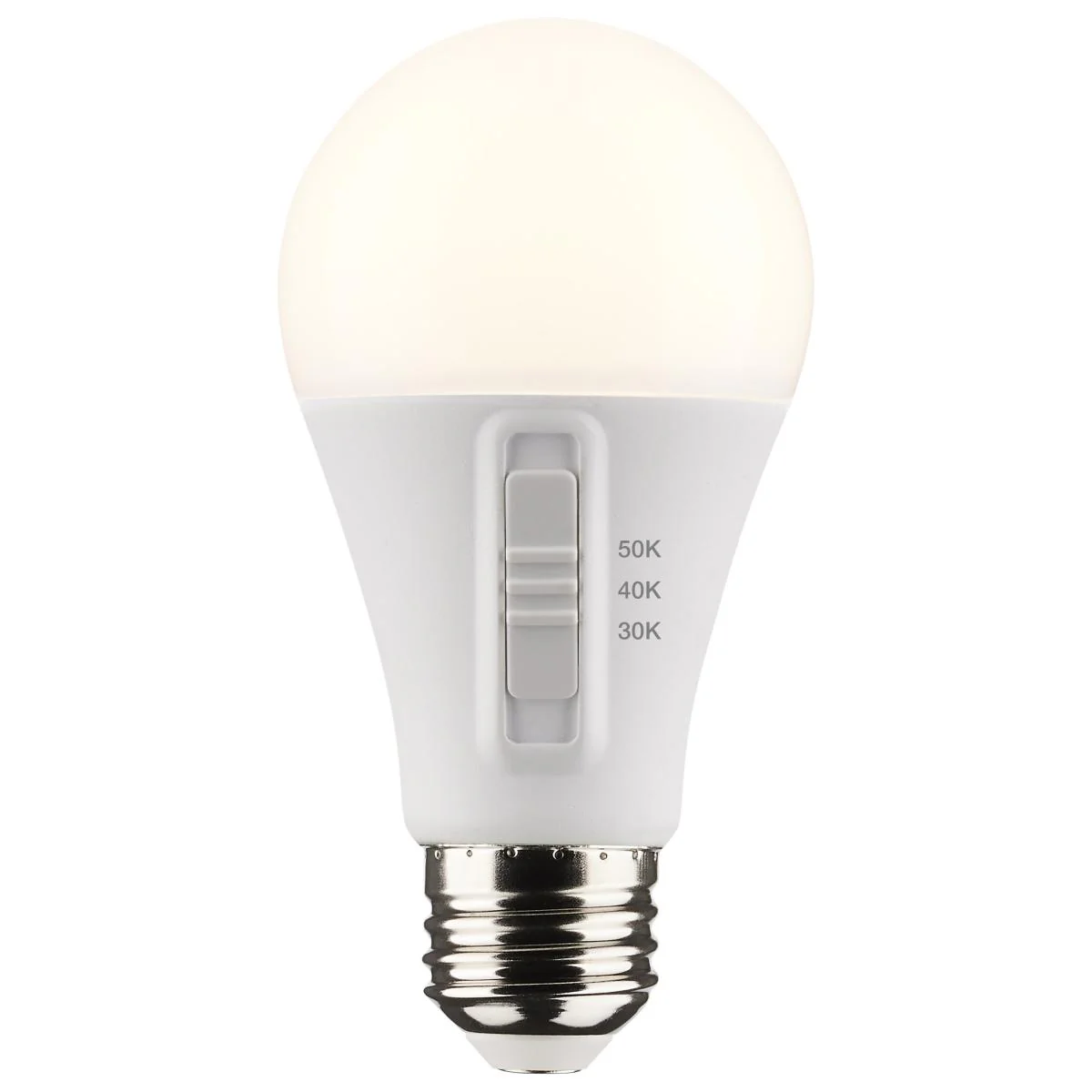 4Pk - Satco 14w A19 LED 120v CCT Selectable 90 CRI White Finish Bulb - Image 2