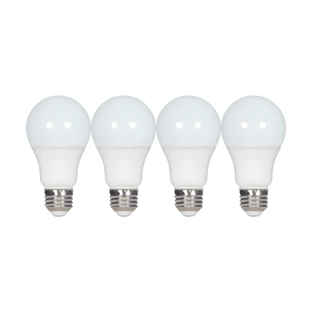 4Pk - Satco 9.5w A19 LED Frosted 2700K Medium Base 220 deg. Beam Angle 120v - Image 2