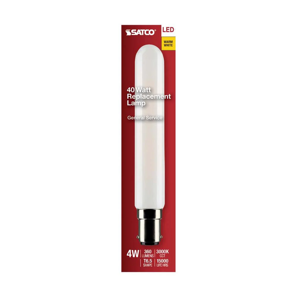 4W T6.5 LED Frosted Double Contact Bayonet Base 3000K 360 Lumens 120v - Image 4