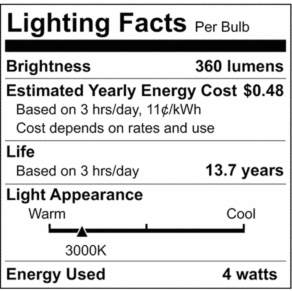 4W T6.5 LED Frosted Double Contact Bayonet Base 3000K 360 Lumens 120v - Image 9