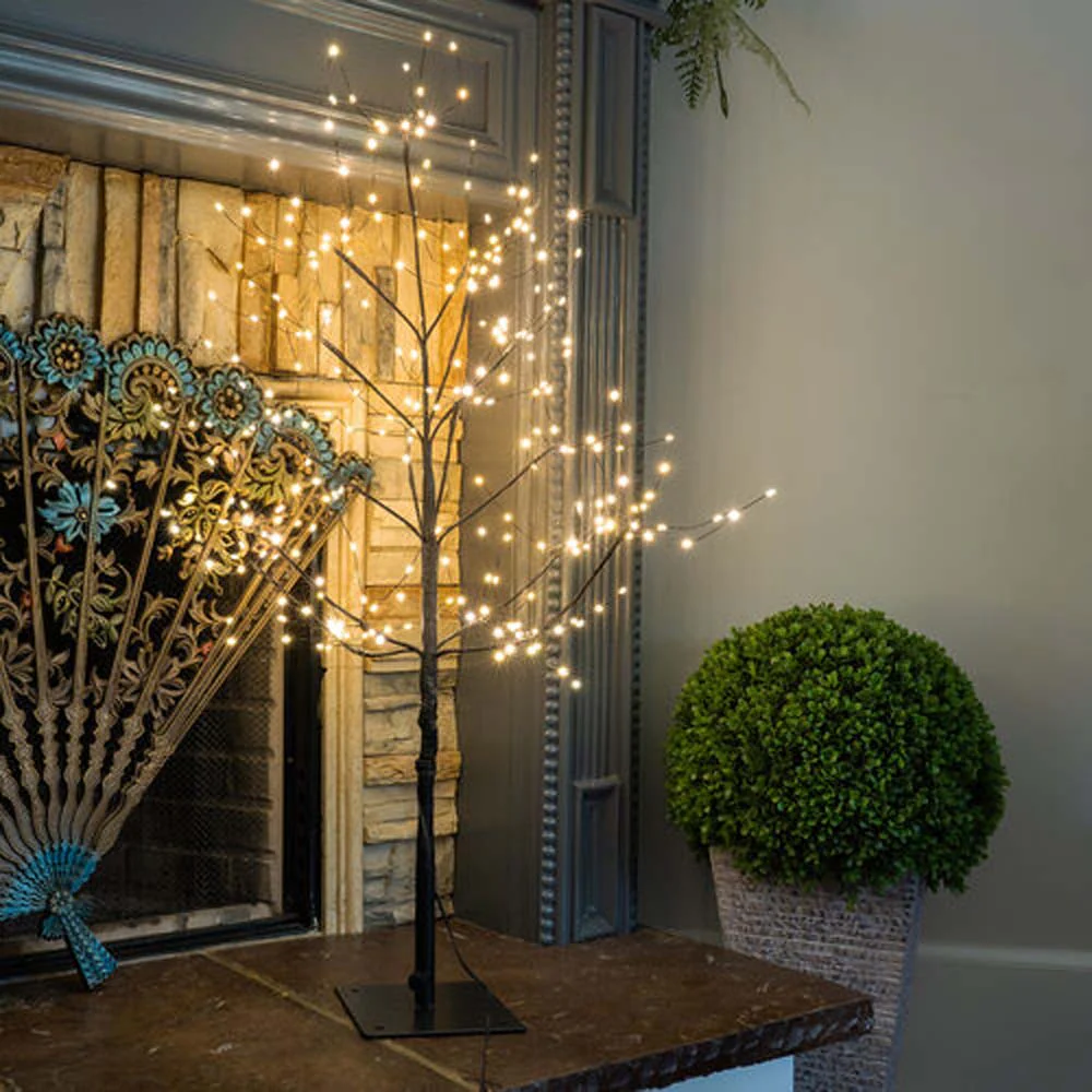 5-ft. Black Fairy Light Tree, Warm White LED - Image 4