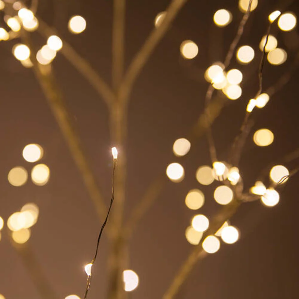 5-ft. Gold Fairy Light Tree, Warm White LED - Image 4