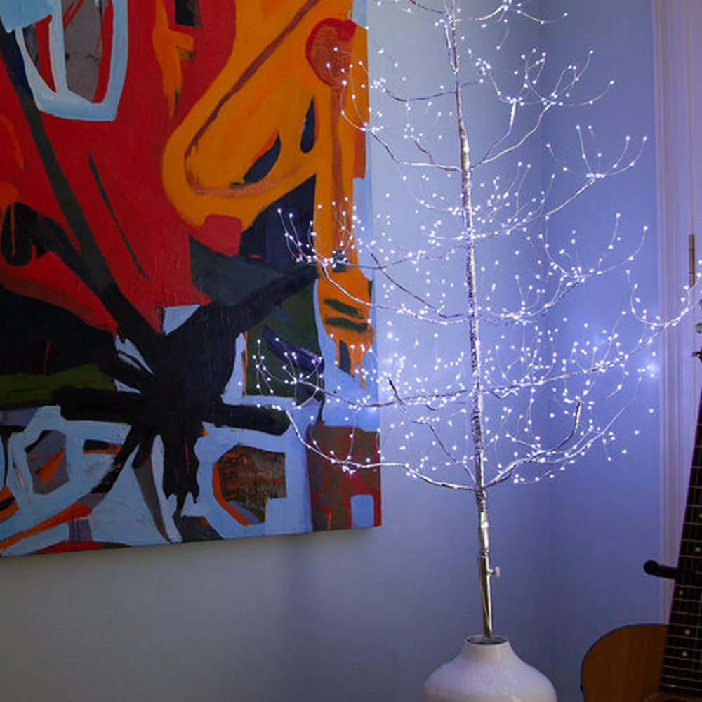 5-ft. Silver Fairy Light Tree, Cool White LED - Image 6
