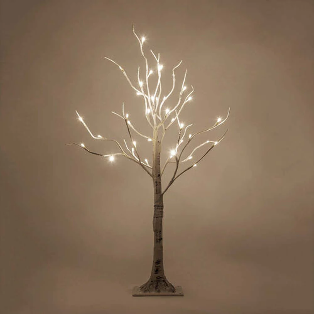 5-ft. Warm White LED Birch Tree