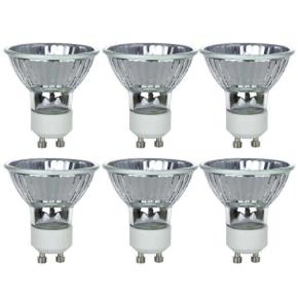 6Pk - Sunlite 35w MR16 3200k Bright White 38 deg. Beam GU10 Base Mini Reflector