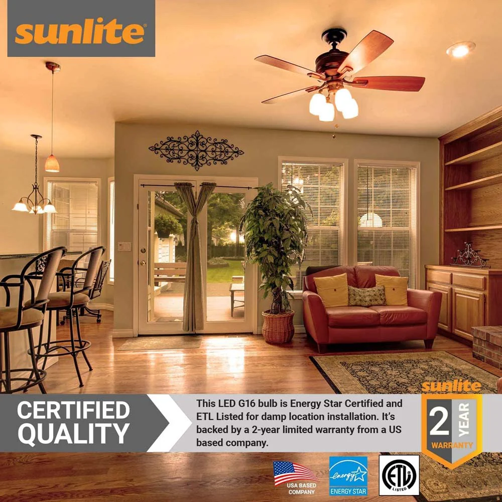6Pk - Sunlite 7W LED G16 Globe CCT Tunable E26 Base 2700K Warm White - Image 5