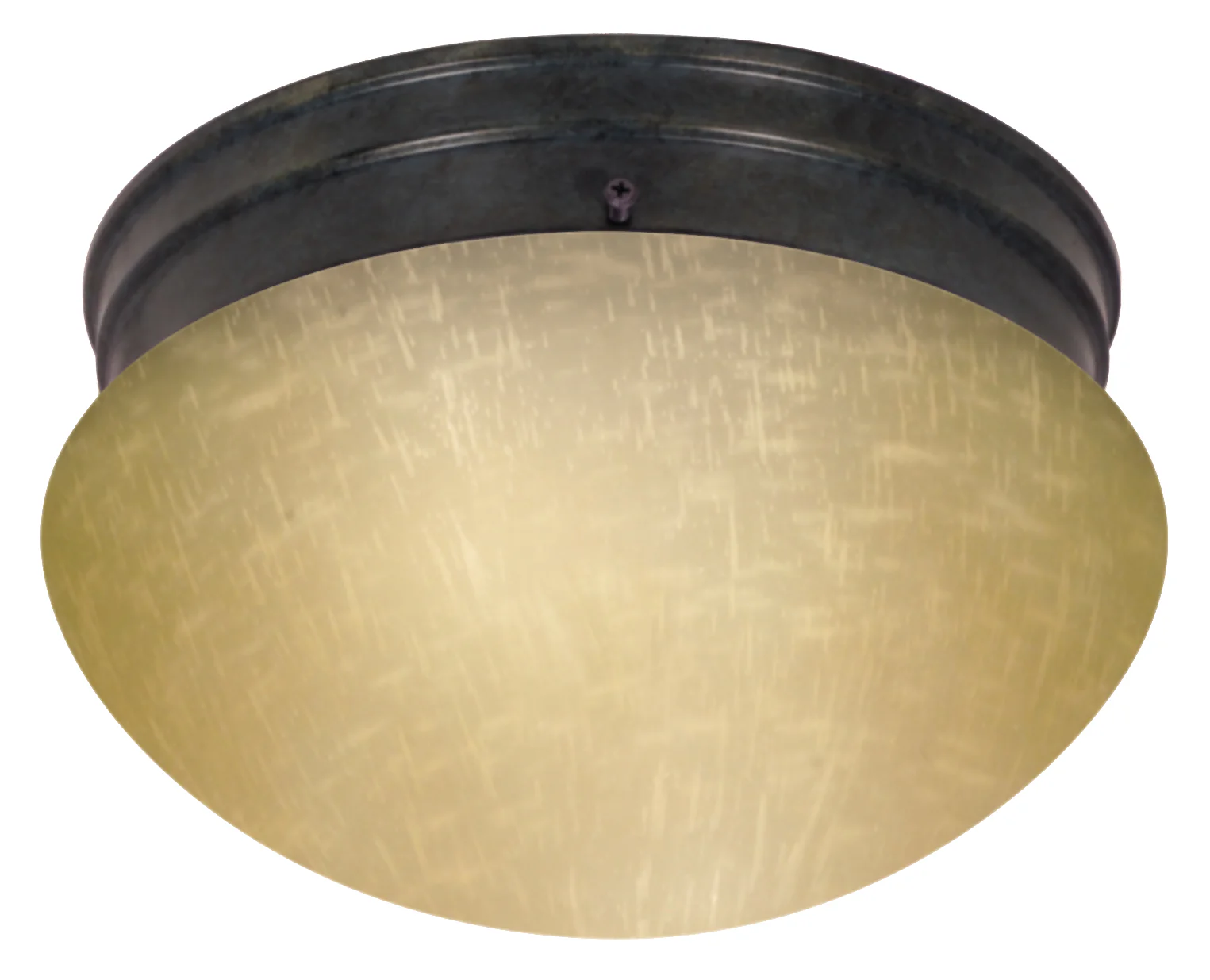 8" Mushroom Mahogany Bronze Champagne Linen Gls Incandescent