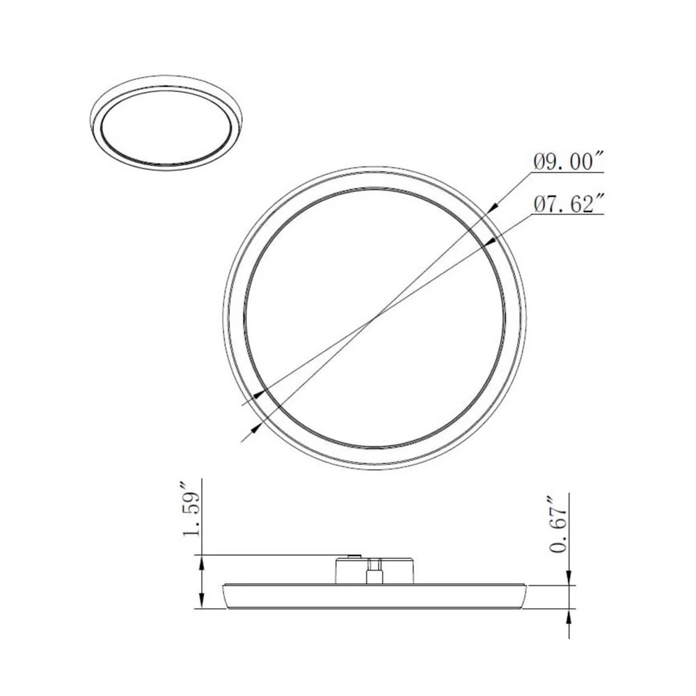 13w 9in. Round LED Flush Mount CCT Selectable with Bronze Finish - Image 5