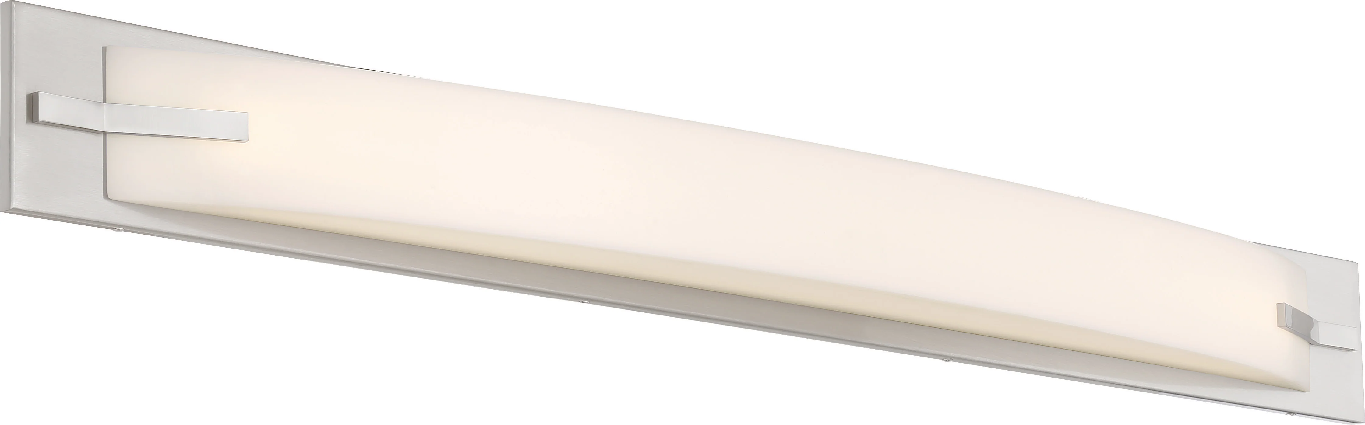 Nuvo Bow 1-Light LED 39" Vanity Fixture w/ Acrylic Lens in Brushed Nickel