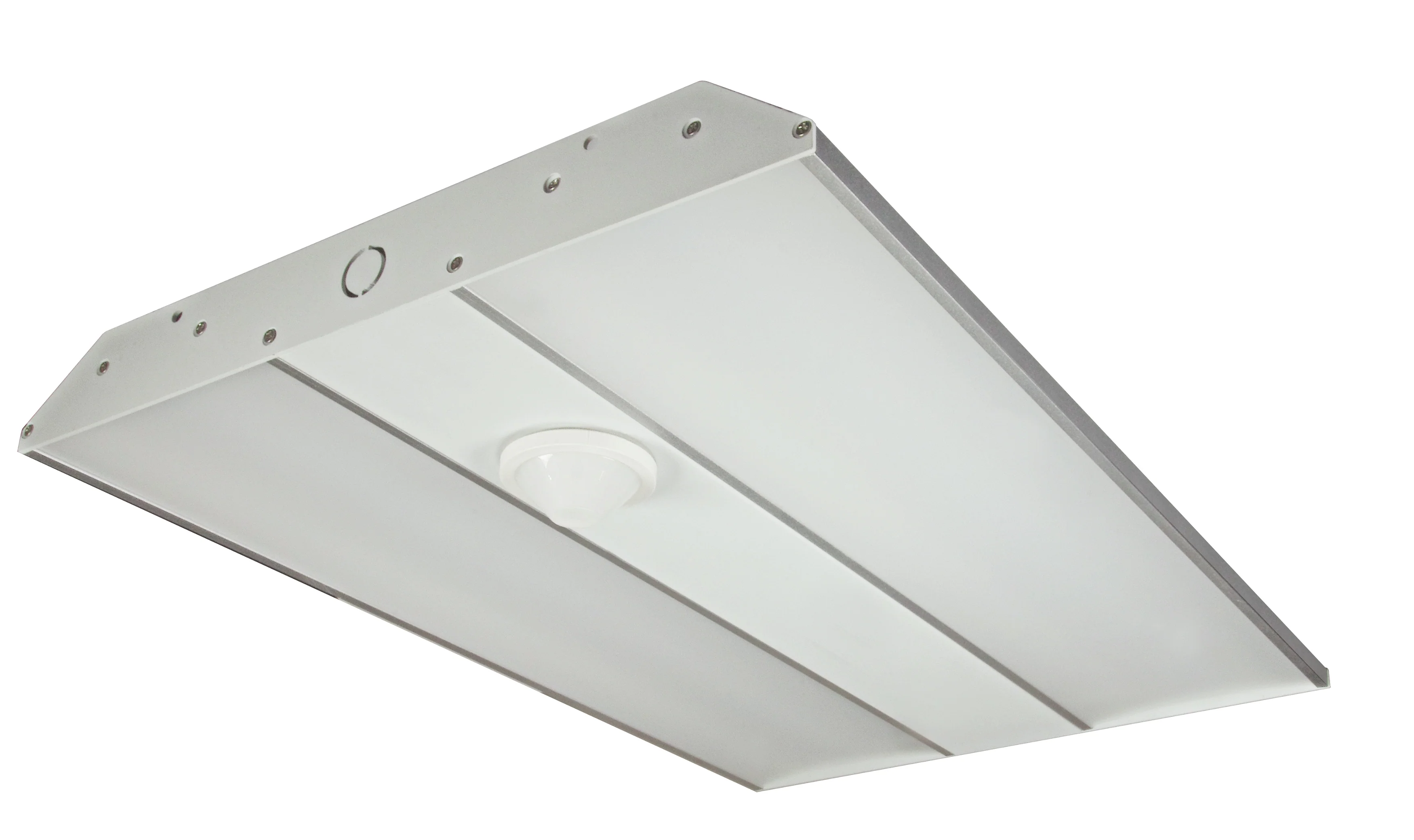 Nuvo 150w 2-Foot Flat Panel Linear Hi-Bay Fixture w/ Acrylic lens in Gray Finish