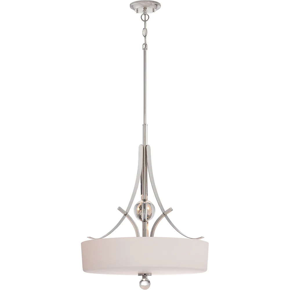 Connie - 3 Light Pendant w/ Satin White Glass