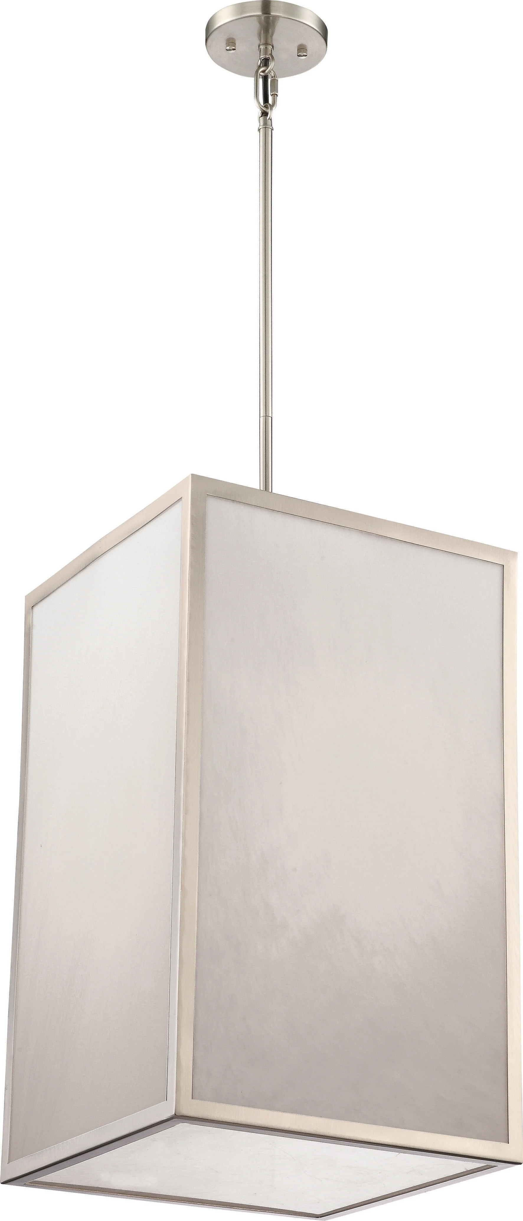 Crate 1-Light Pendants Mounted Pendant Light Fixture in Brushed Nickel Finish