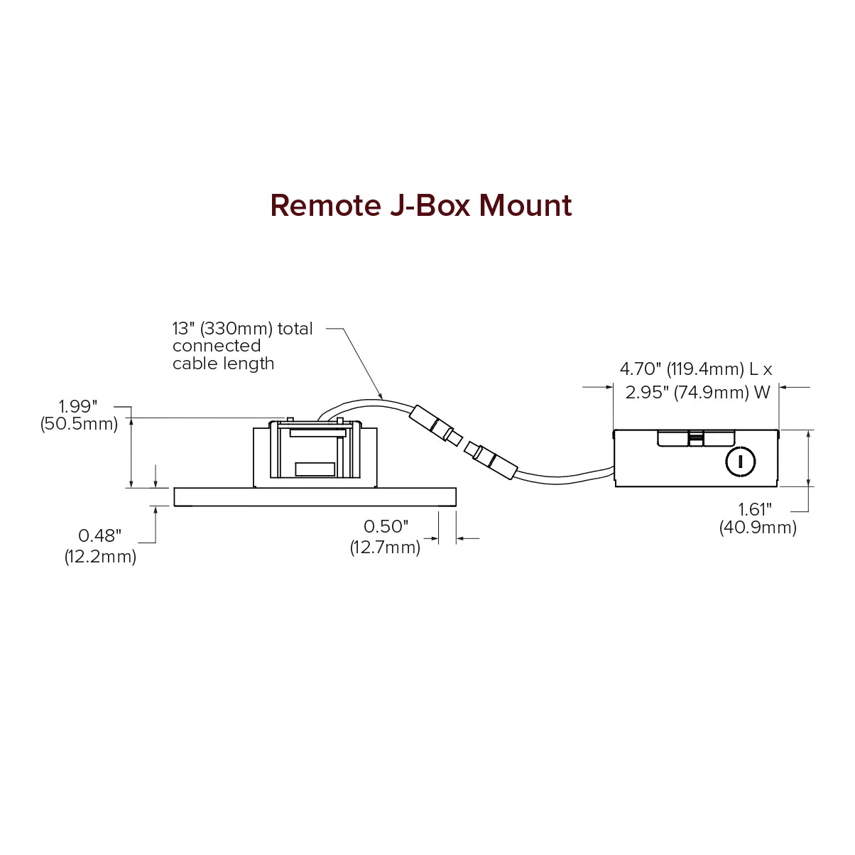 Current 8-in. Square LED Surface Mount CCT Select 90CRI Remote J-Box Mount - Image 4