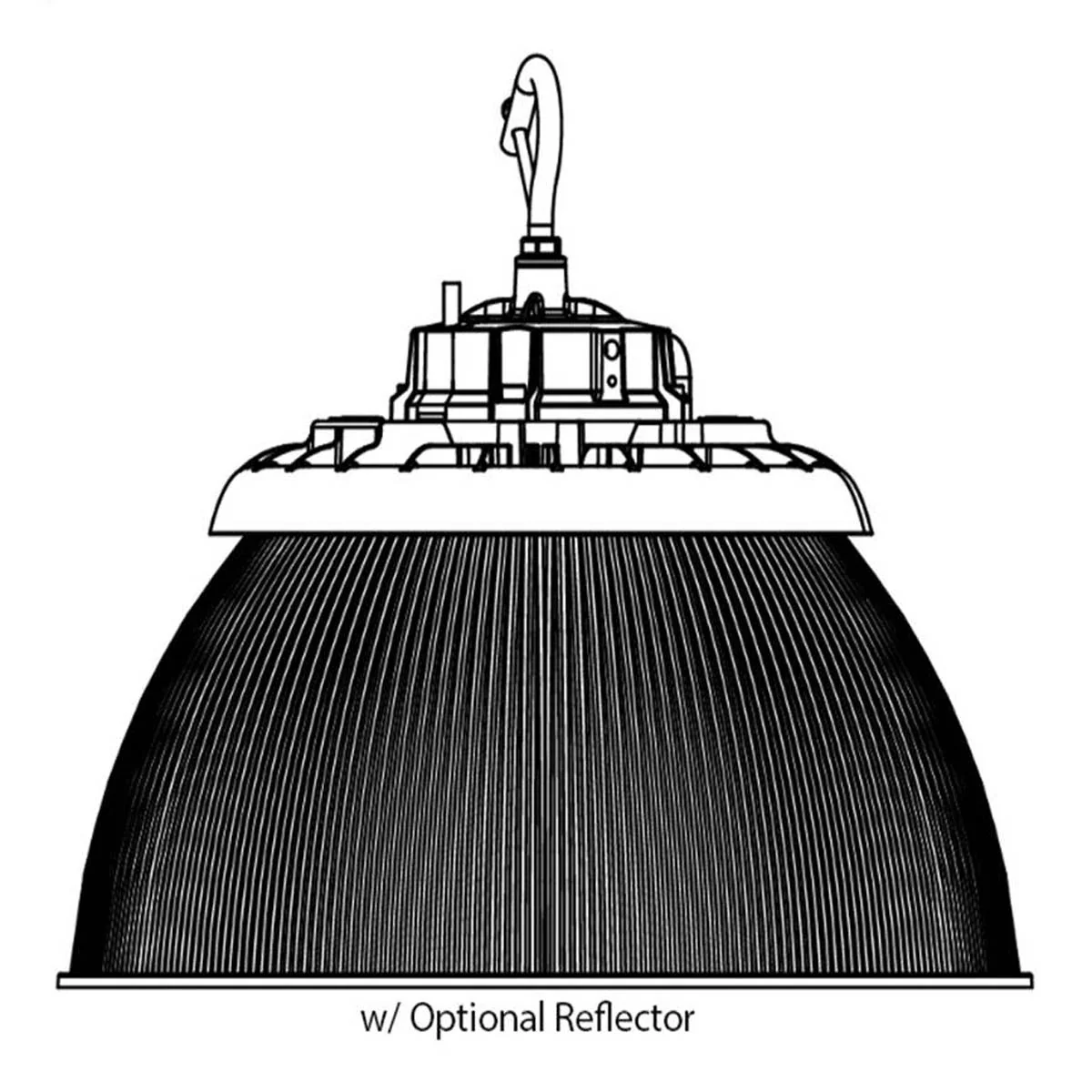 Day-Brite HCY 150w LED UFO 120-347v Round High Bay Black Fixture - Image 2