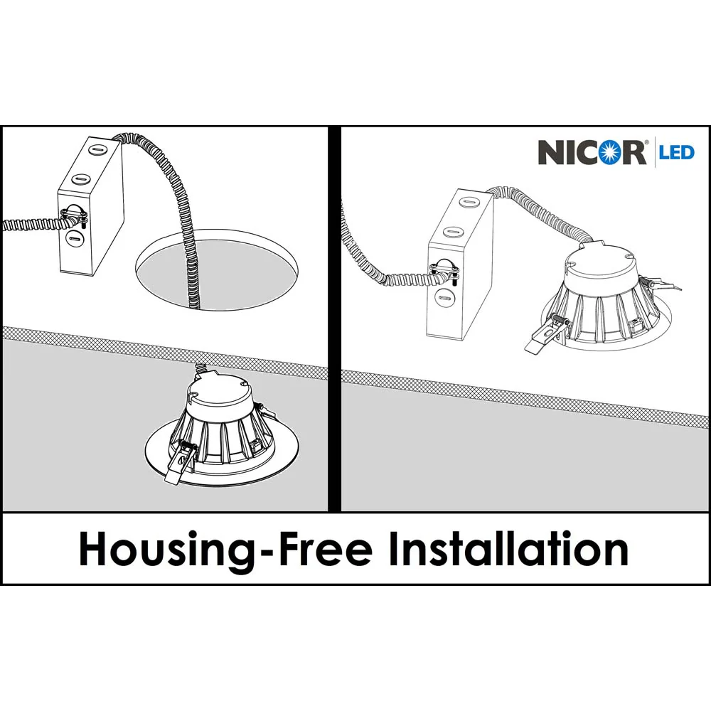 DCR56 Series Nickel Metallic Trim for NICOR DCR56 LED Downlight - Image 8