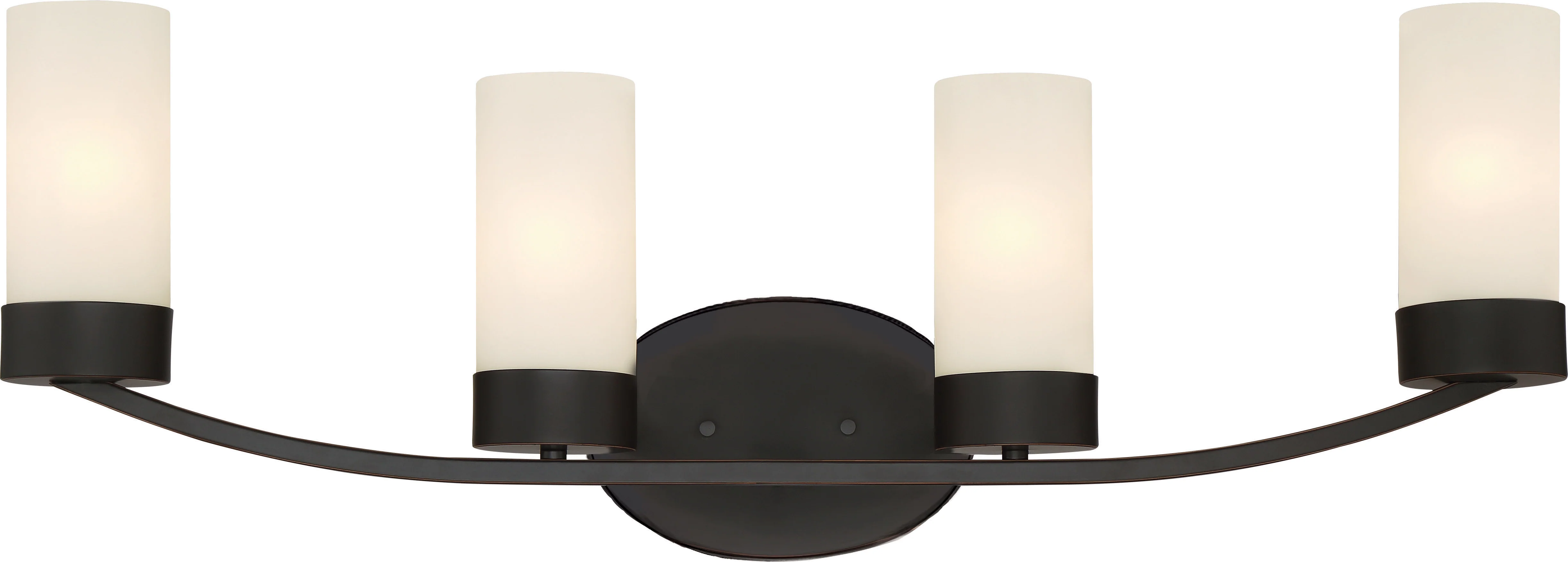 Denver 4-Light Wall Mounted Vanity & Wall Light Fixture in Mahogany Bronze Finish
