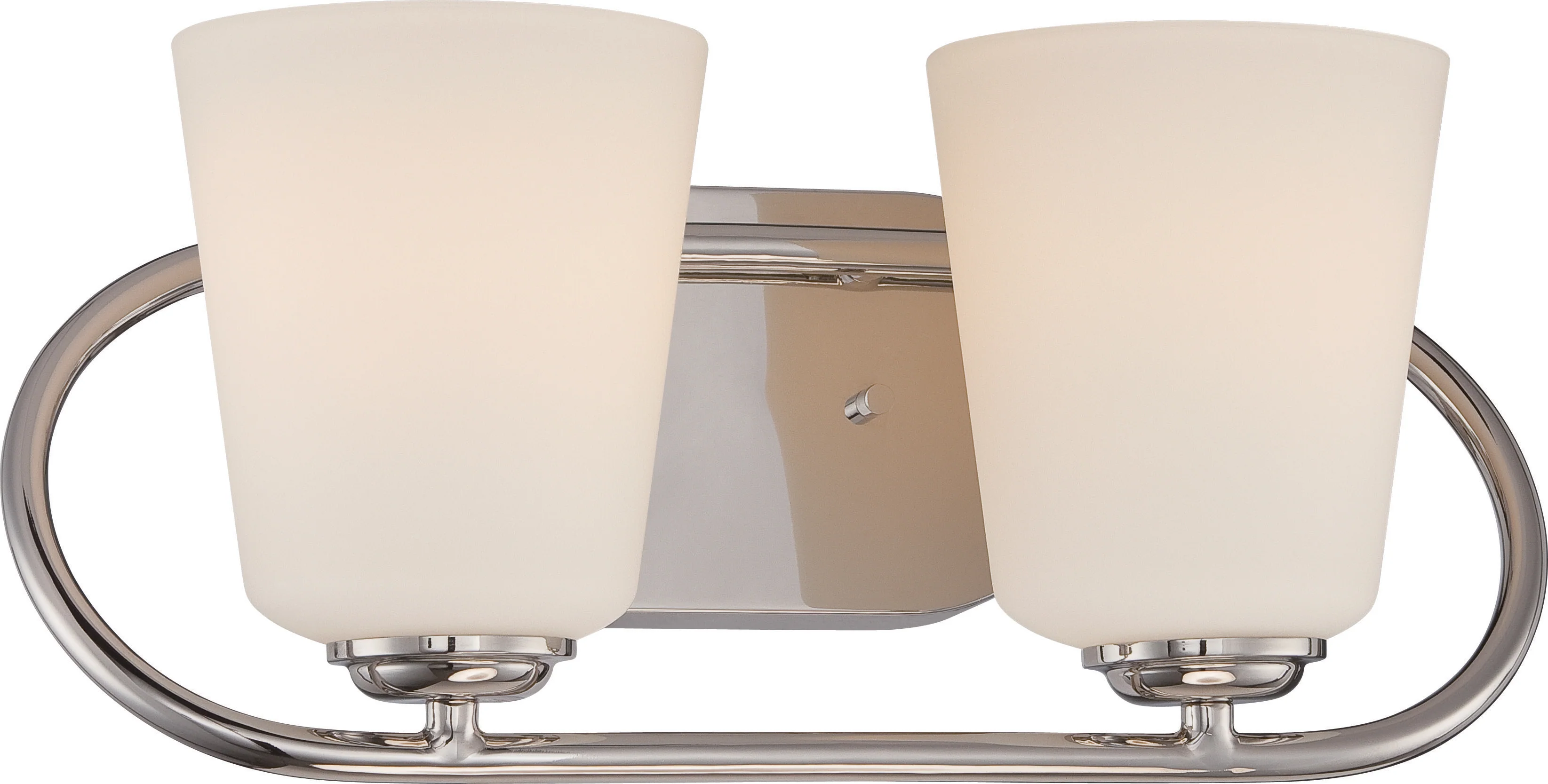 Dylan 2-Light Wall Mounted Vanity & Wall Light Fixture in Polished Nickel
