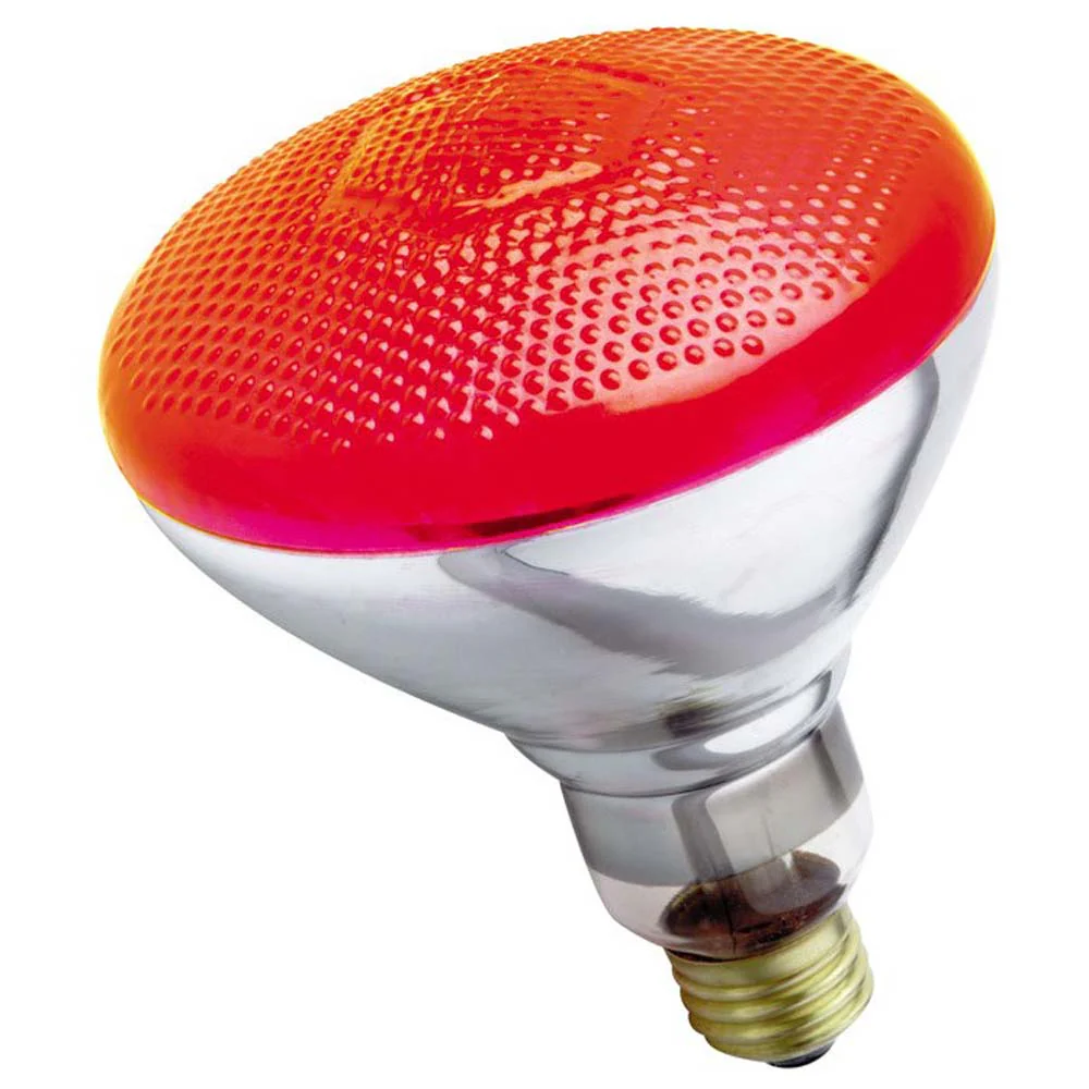 GE 100W 120V BR38 Red E26 Base Incandescent light bulb