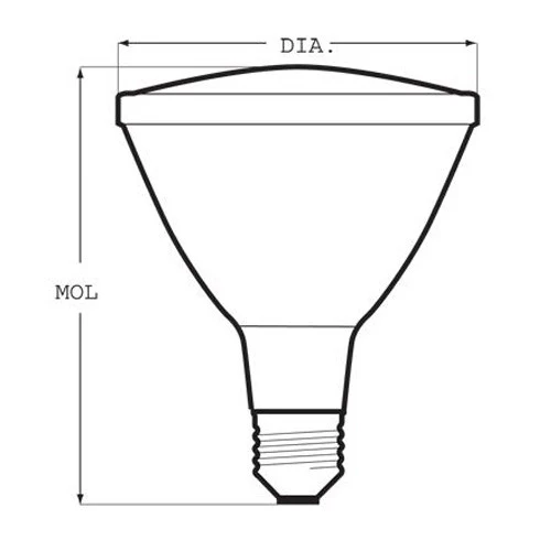 GE 42066 CMH39/PAR30L/SP15 39W M130 PAR30L 3000K HID Spot 15 Metal Halide Bulb - Image 2