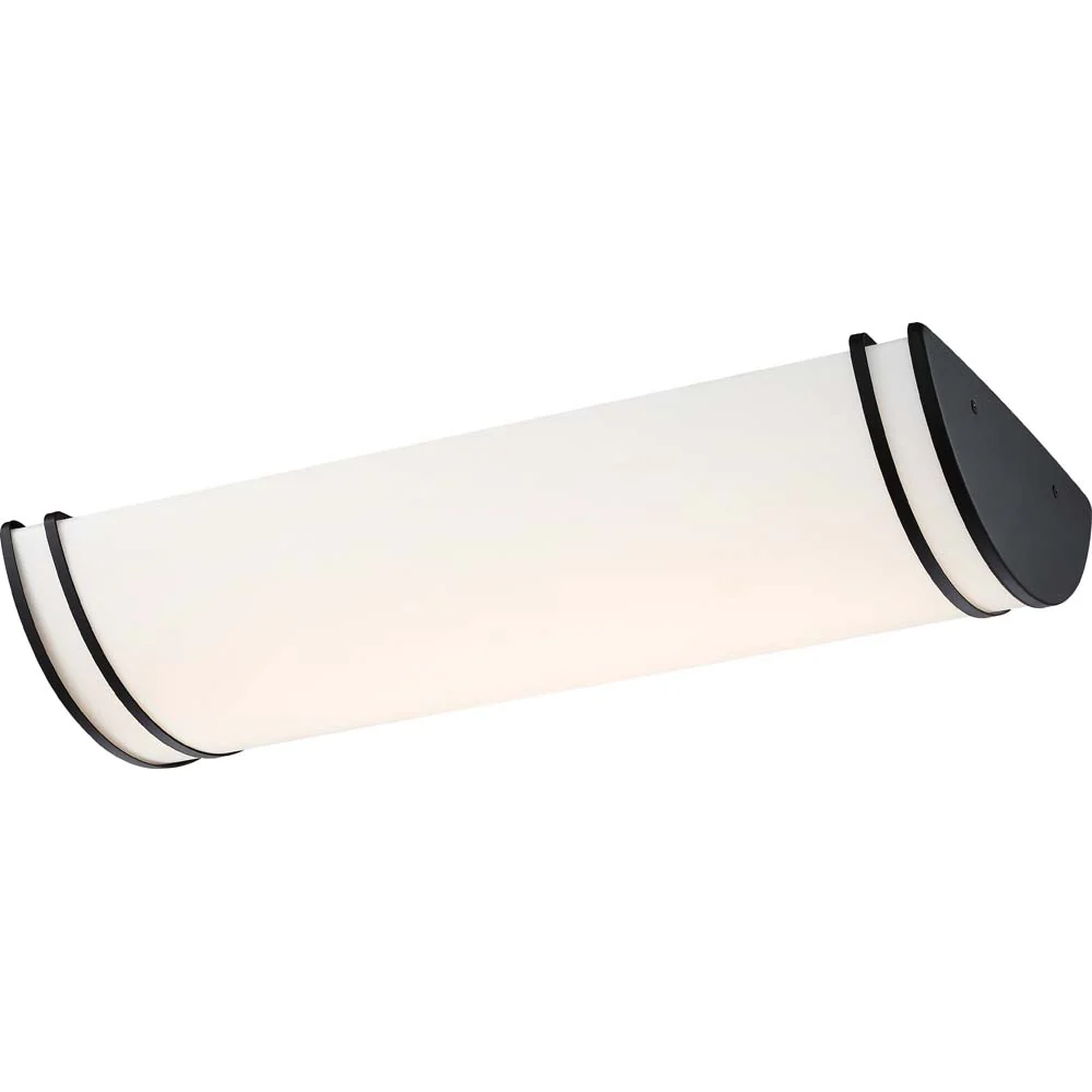 Glamour LED 25 in. Linear Flush Mount Fixture Black Finish