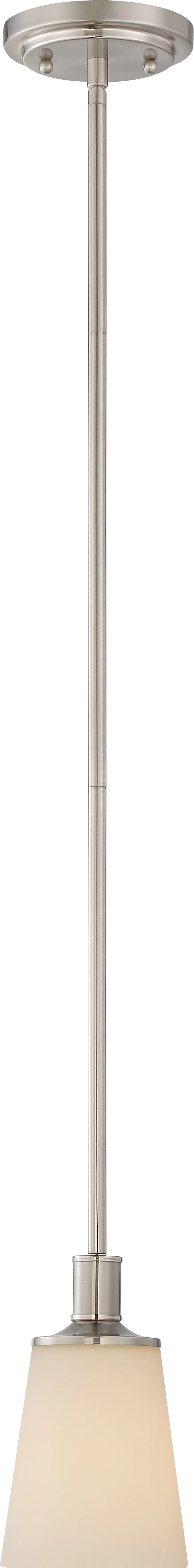 Laguna 1-Light Mini-Pendant Light Fixture in Brushed Nickel Finish