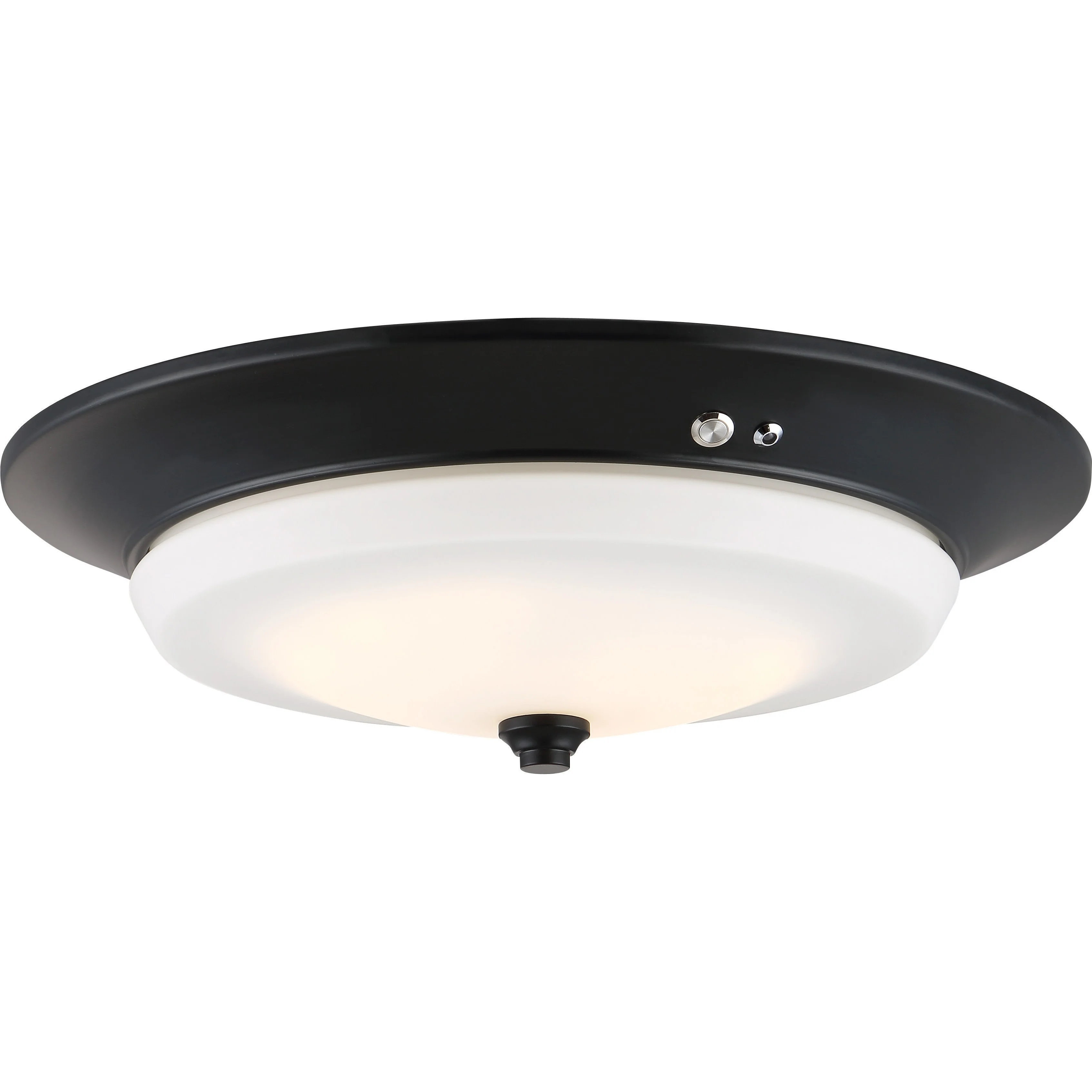 Nuvo LED EMR Battery Backup Flush Fixture w/ Frosted Glass in Aged Bronze Finish