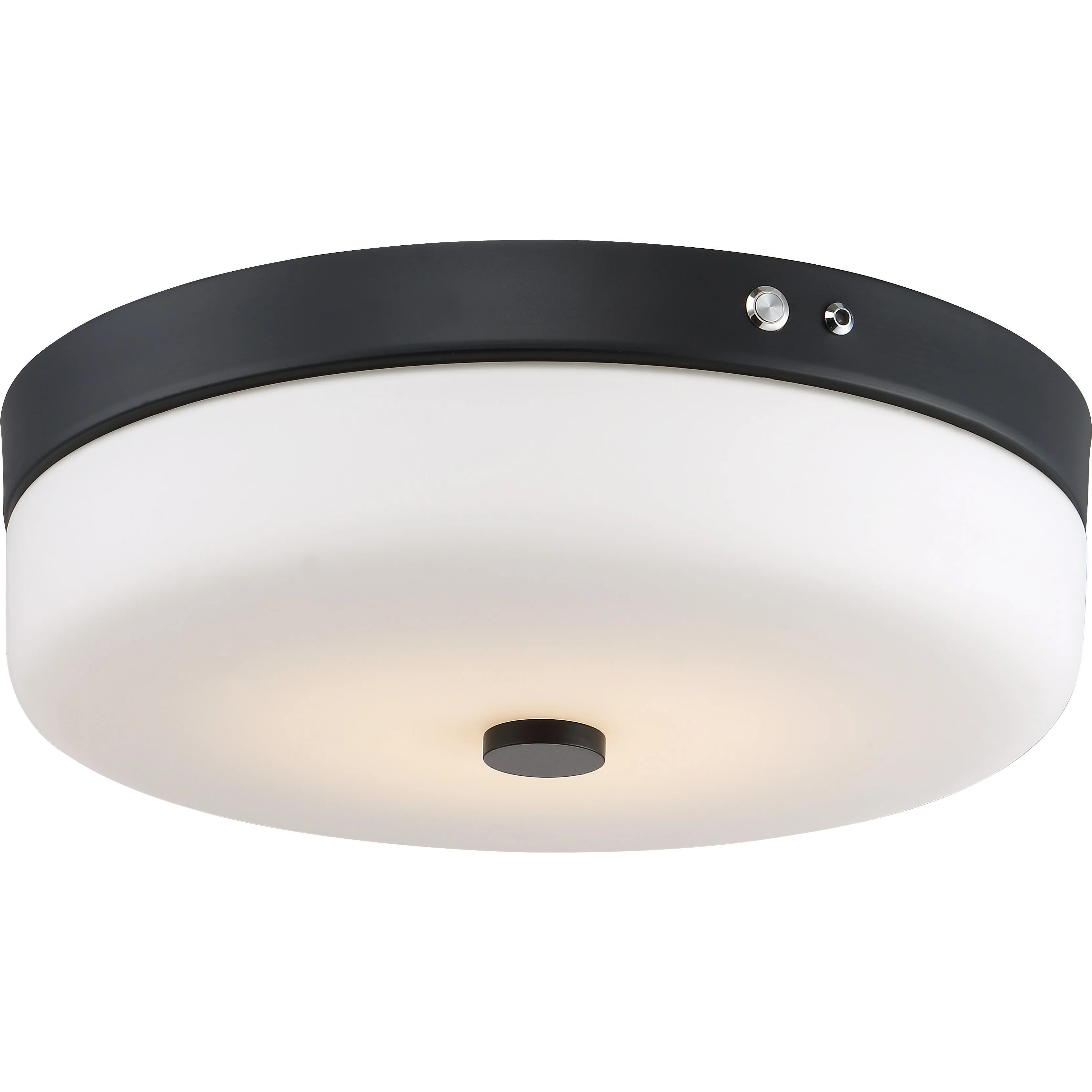 Nuvo LED EMR Battery Backup 120-277v Flush Mount w/ Frosted Glass in Aged Bronze